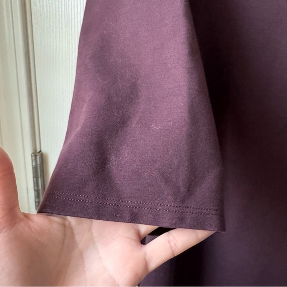 Eileen Fisher Cassis Tencel Tunic Top 3/4 Sleeves Dark Brown Medium FLAW READ - Picture 8 of 13